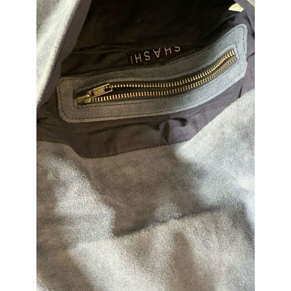 Shashi Women's Kira Blue Suede Beaded Fringed Crossbody Bag - Picture 4 of 4